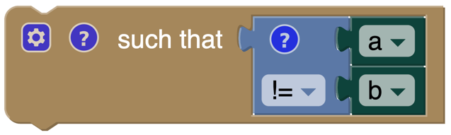 Example of a such that statement block